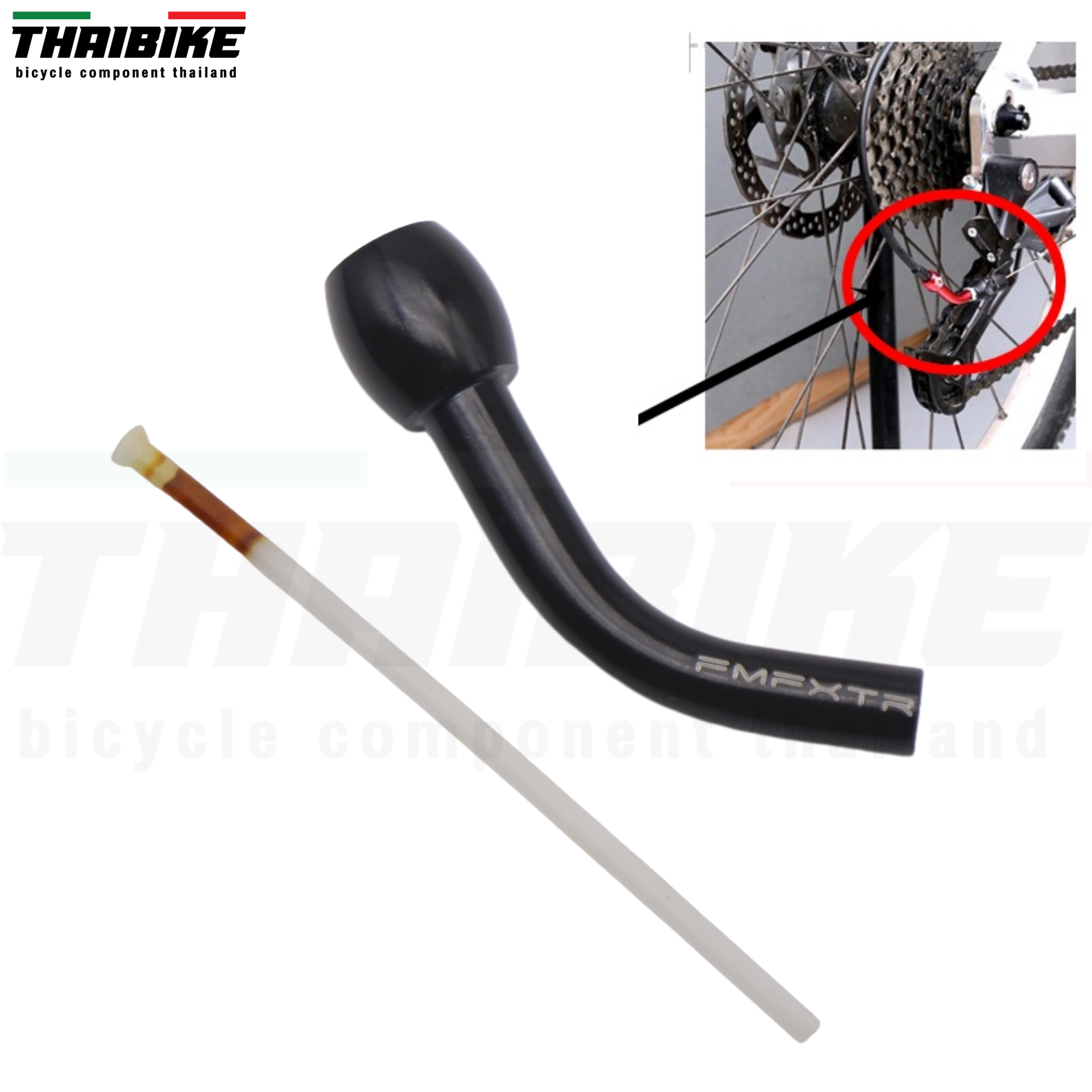 หัวต่อสายเกียร์เข้าตีนผีจักรยานกันสายเกียร์หัก MUQZI rear dial line tail bend aluminum alloy