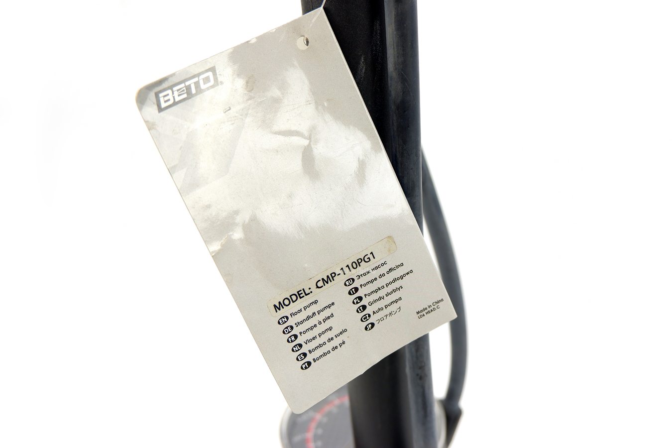 สูบตั้งพื้น จักรยาน มอเตอร์ไซต์ BETO CMP110-PG1 หัวสูบ AUTO ปรับแรงดันได้