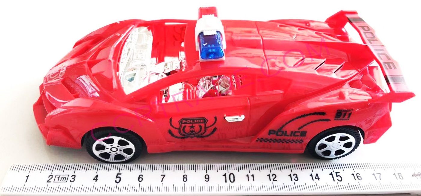 รถตำรวจสปอร์ตสีสดเบาะเงา มีลาน 18 ซม.