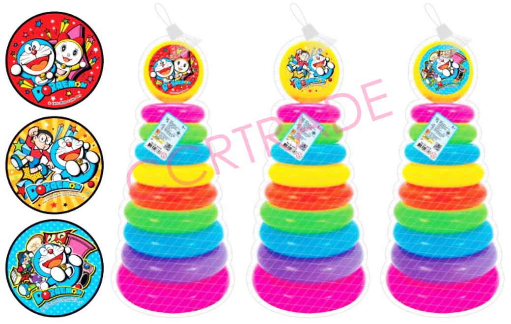 โยนห่วงโดราเอม่อน 9 ชั้นจัมโบ้ 13.5x27 ซม.(ลิขสิทธิ์แท้)(1x3)