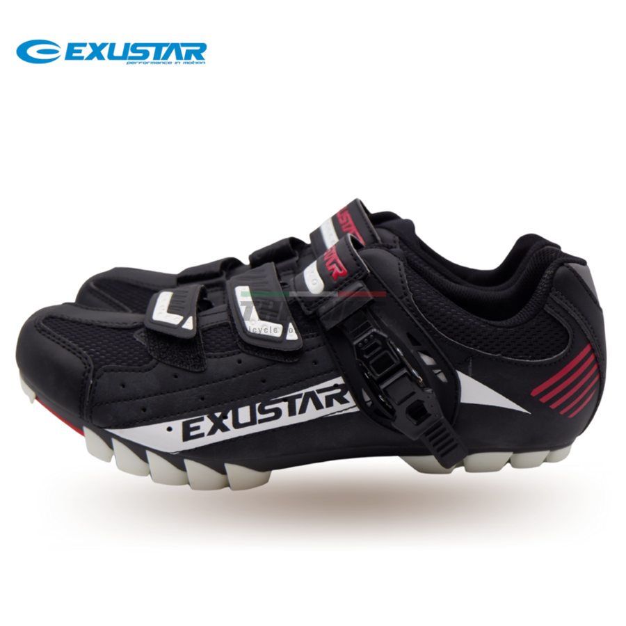 รองเท้าปั่นจักรยานเสือภูเขา รองเท้าคลีต EXUSTAR