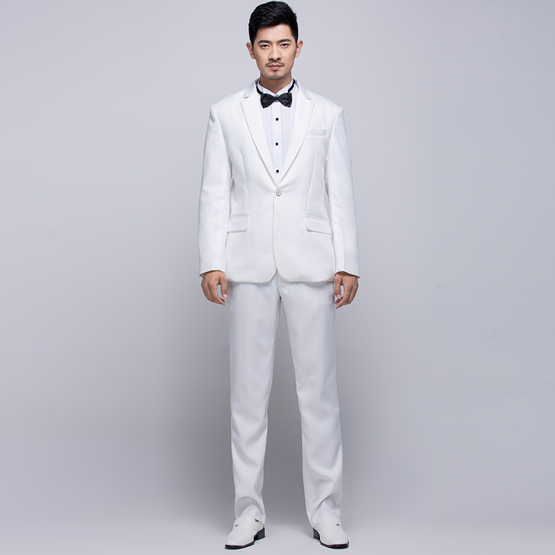 ST126- **พรีออเดอร์**สูทผู้ชายสีขาวสลับดำ สูทสีดำสลับขาว แขนยาว พร้อมกางเกง ชุดสูทเจ้าบ่าว สูทแฟนซี ถ่ายพรีเวดดิ้ง & ชุดแต่งงานแฟนซี (Fancy wedding dress) สูททักสิโด้ผู้ชายสีขาวและสีดำ