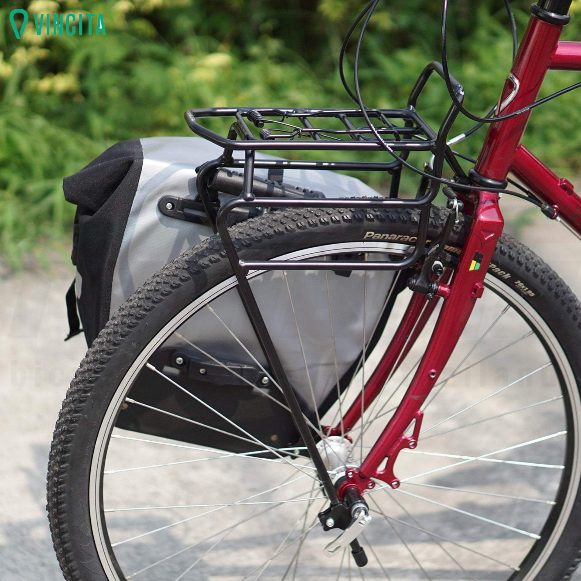 VINCITA C004 Pro — ตะแกรงหน้าจักรยานแบบแกนปลดเร็ว (สำหรับล้อ 24–28")