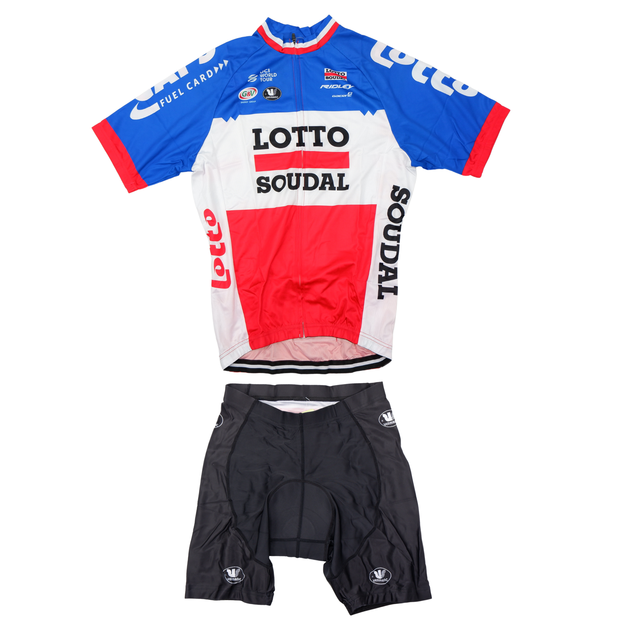 ชุดปั่นจักรยานแขนสั้นลายทีม เสื้อ+กางเกง เป้าเจลแท้ ลดราคาพิเศษ