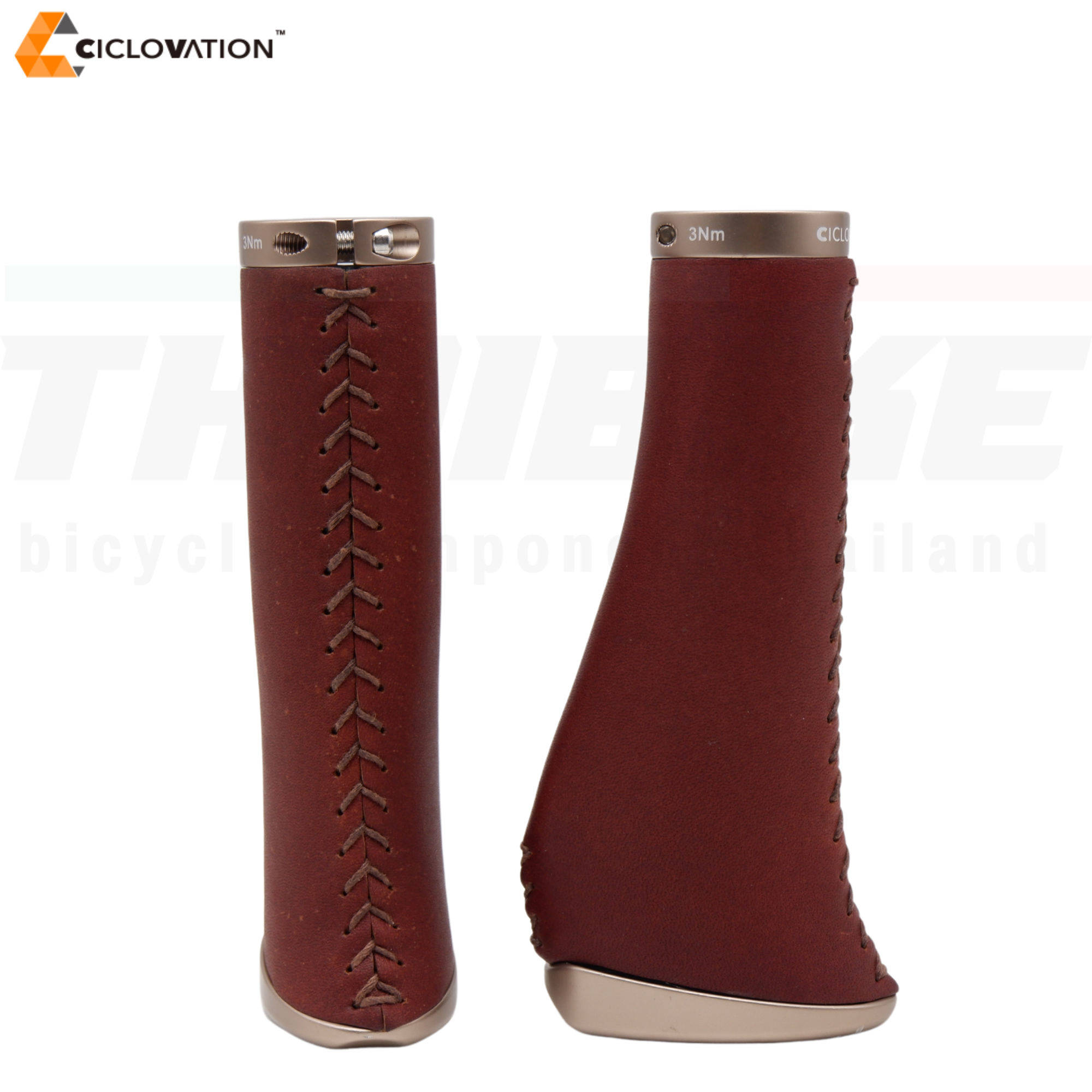 ปลอกแฮนด์จักรยานเสือภูเขาหนังแท้ CICLOVATION Premium Tomahawk Ergonomic Grip