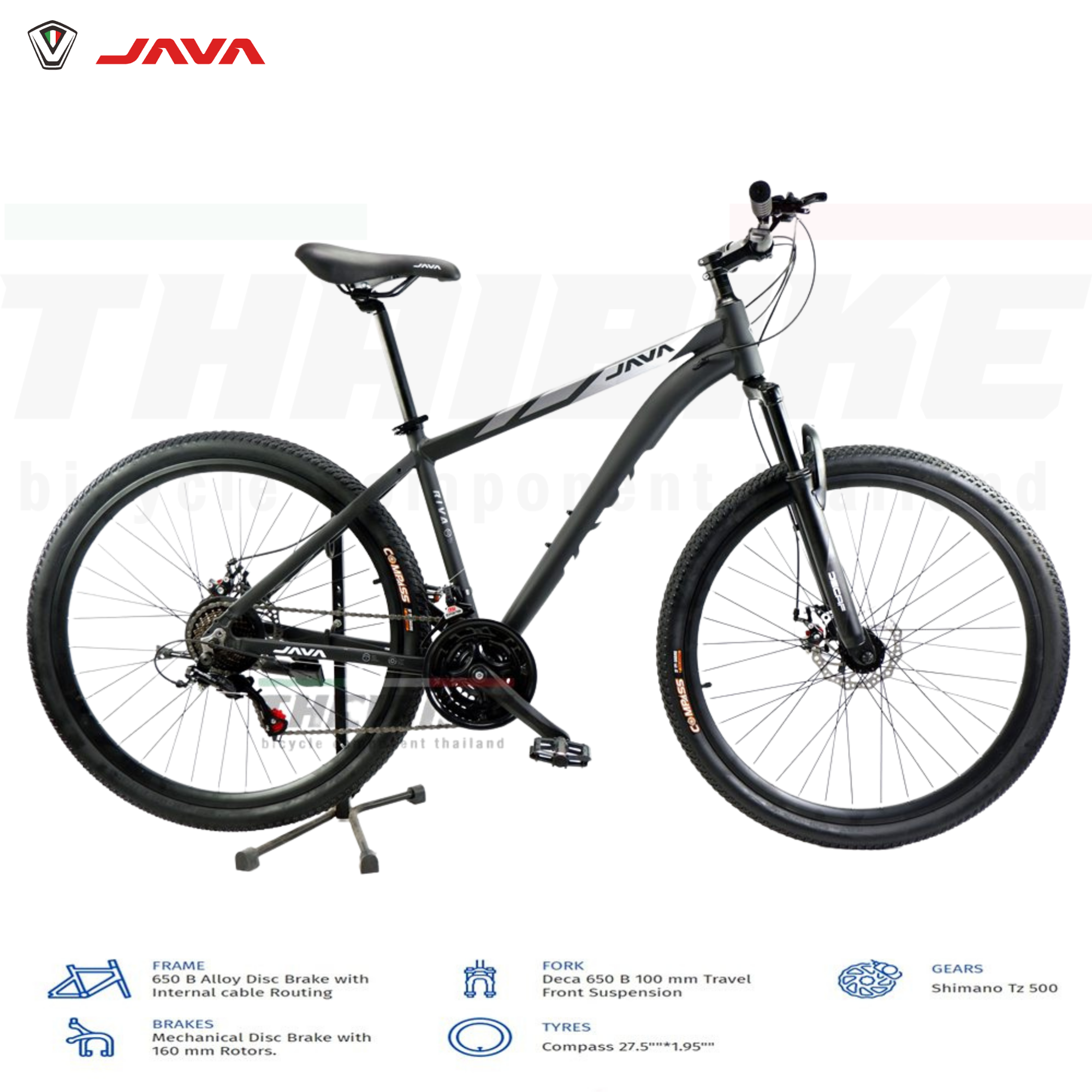 ล้อ 27.5 21 SPD จักรยานเสือภูเขาอลูมิเนียม JAVA RIVA เกียร์ SHIMANO