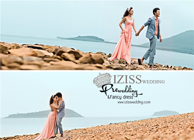 PW153 - Pre order ชุดคู่ถ่ายพรีเวดดิ้ง (prewedding dress) & ชุดแต่งงานแฟนซี (Fancy wedding dress)ชายหญิง "ธีมสีส้มโอโรส-เทา"
