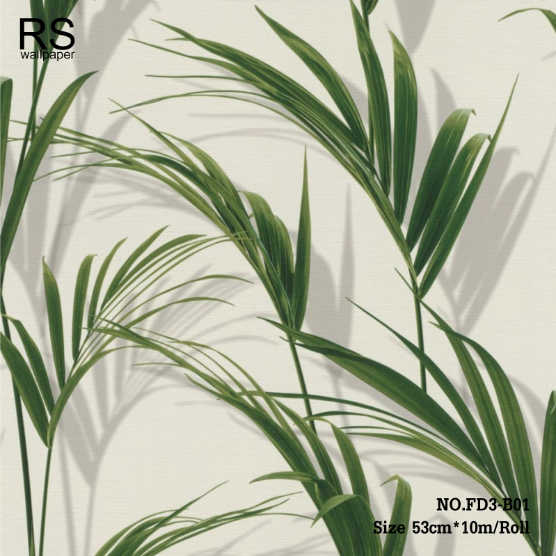 วอลเปเปอร์ลายใบต้นหมาก (Tropical style) FD3-B01