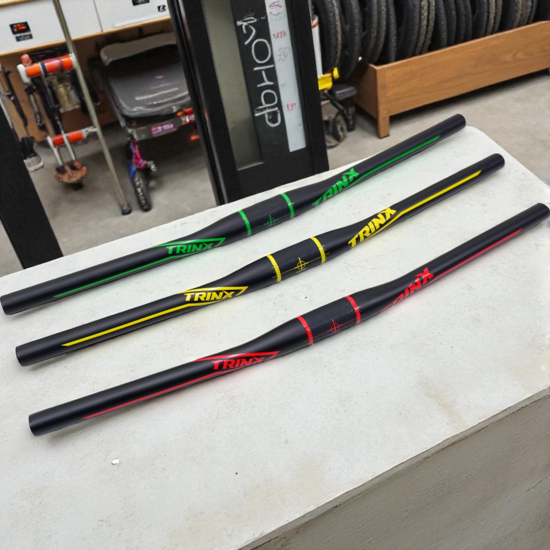 TRINX Carbon Flat Bar — แฮนด์จักรยานเสือภูเขา ไฮบริด คาร์บอน MTB/ไฮบริด ดำด้าน