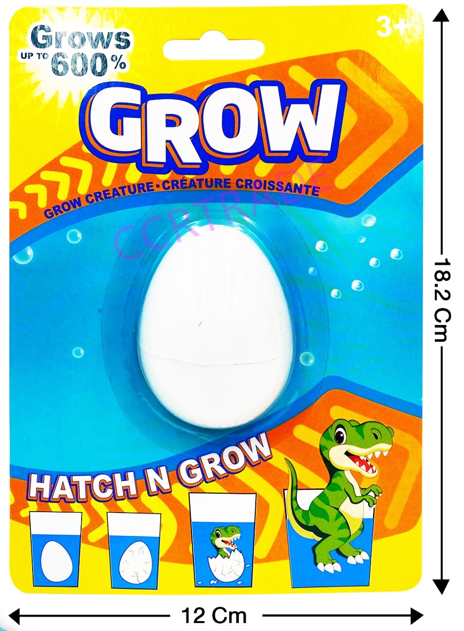 ไข่ไดโนเสาร์แช่น้ำ GROW แผง 18 ซม.(งานห้าง)