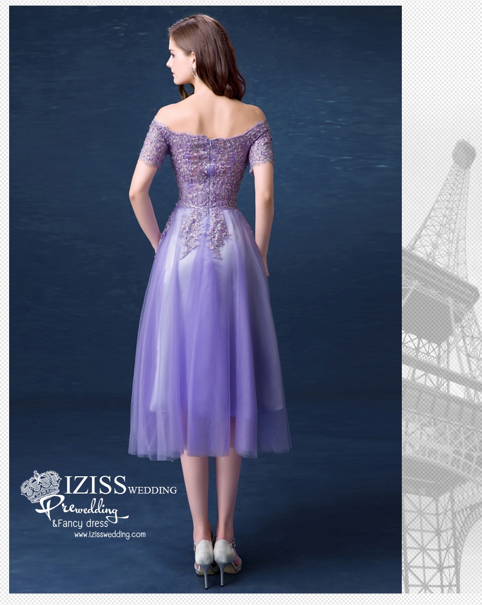 DL002 - **Pre order** ชุดราตรีเดรสยาวออกงาน (Evening dresses) ชุดไปงานแต่งงานสวยๆ "ธีมสีม่วง"