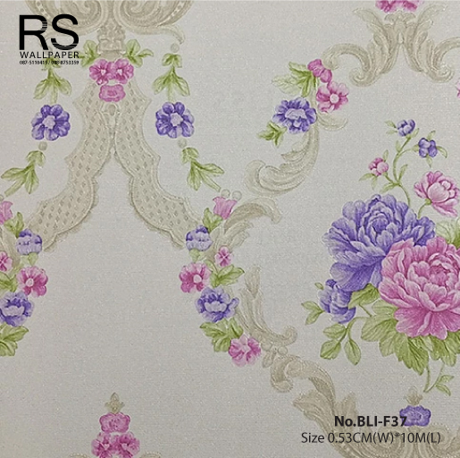 วอลเปเปอร์ ลายดอกไม้วินเทจ No.BLI-F37