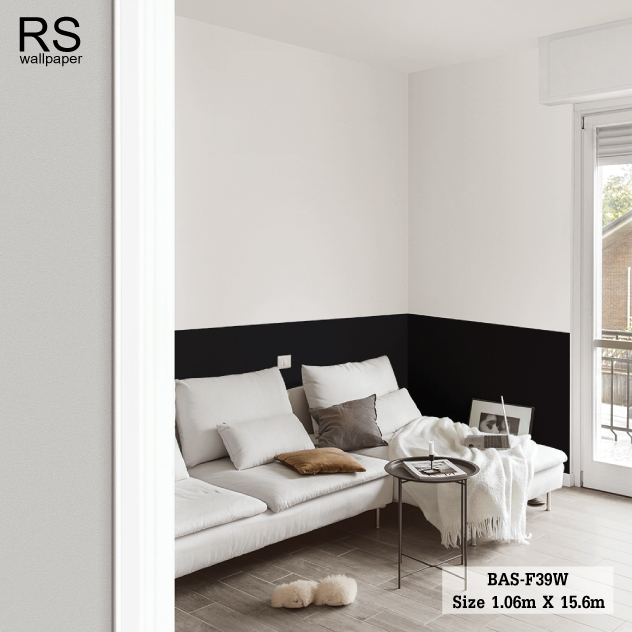 วอลเปเปอร์ พื้นเรียบ สีดำ BAS-F39W