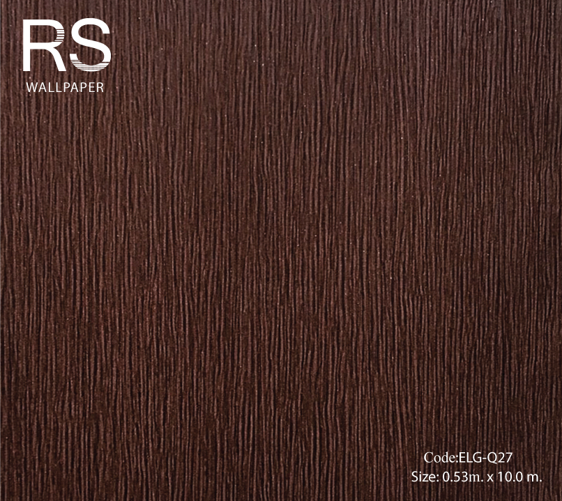 วอลเปเปอร์เทกเจอร์เส้นมีกลิตเตอร์สีน้ำตาลไม้โอ๊ค ELG-Q27