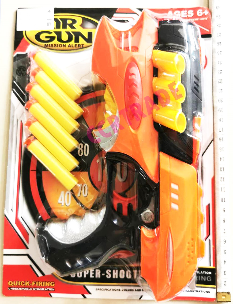 ปืนเนิร์ฟยิงกระสุนโฟม+ศูนย์เล็งแผงจัมโบ้ 21x29.5 ซม.(1x3)