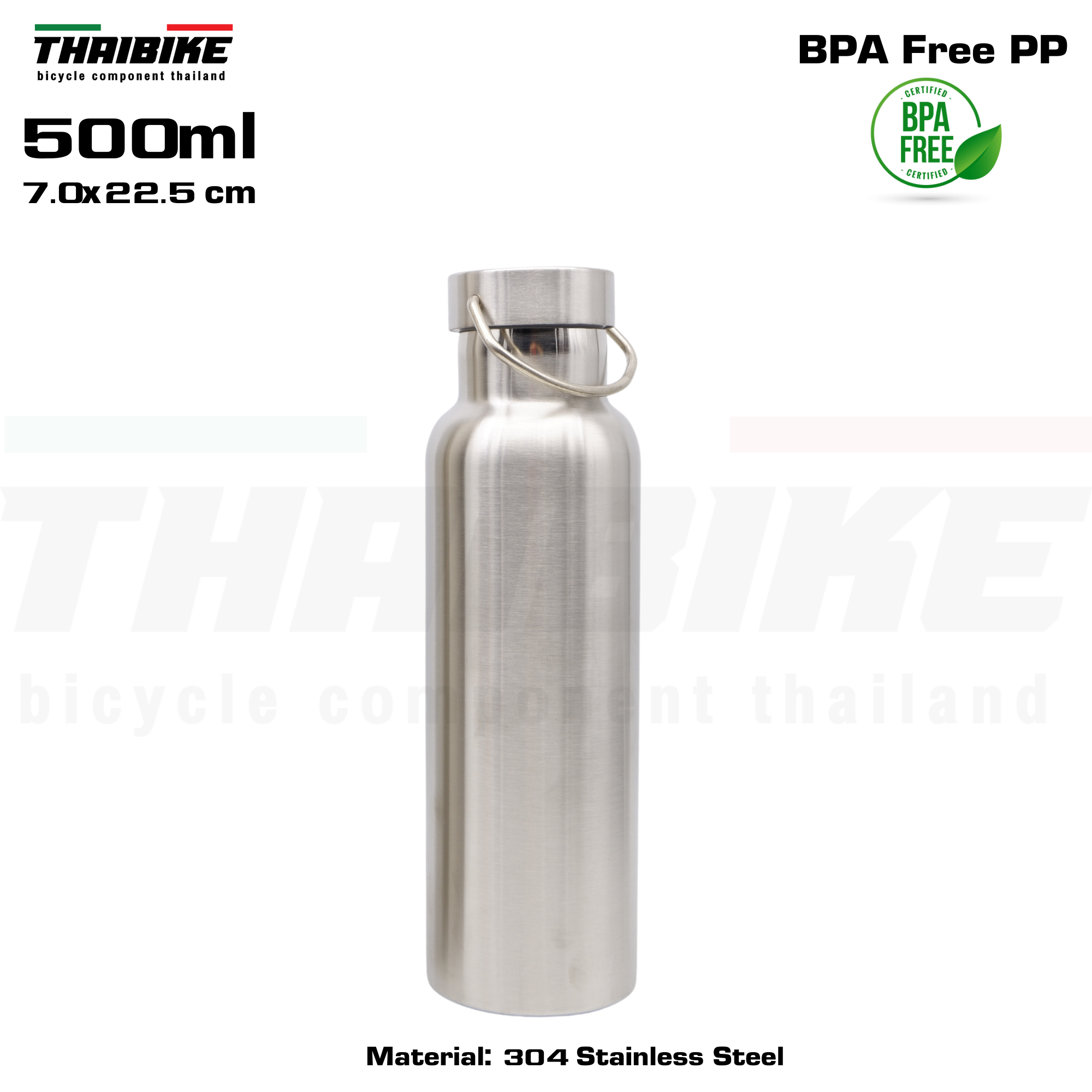 ขวดน้ำปั่นจักรยาน ออกกำลังกาย แท้ Stainless Steel Sports Water Bottle Drinking เก็บร้อน เก็บเย็น