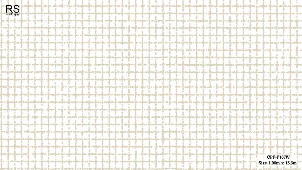 วอลเปเปอร์ ลายตารางเล็ก สีครีม ivory CPF-F107W