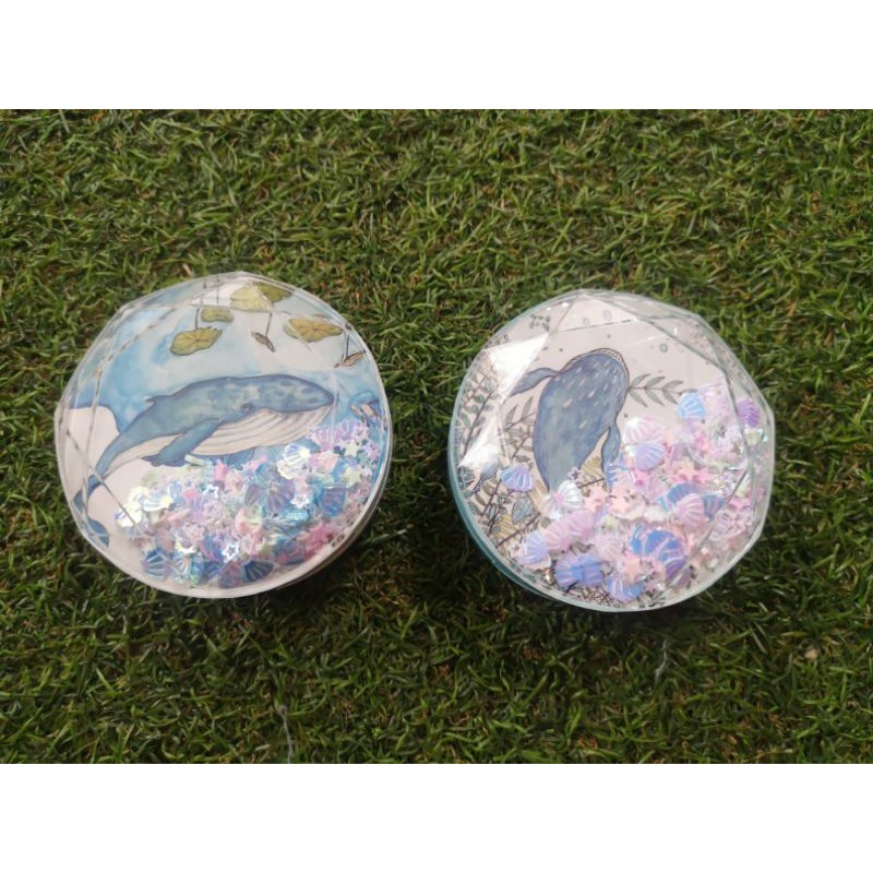 กล่องรีเทนเนอร์กลิตเตอร์ ปลาวาฬ วิ้งๆ น่ารักกกกกก❤️มีกระจก🦋พร้อมส่งจากไทย