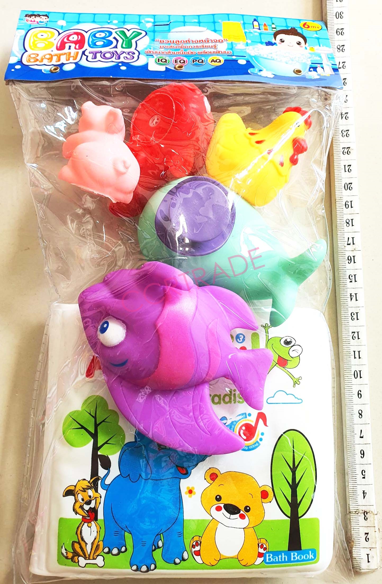 เซ็ทอาบน้ำ+หนังสือกันน้ำถุง PVC 17x30 ซม.(1x3)