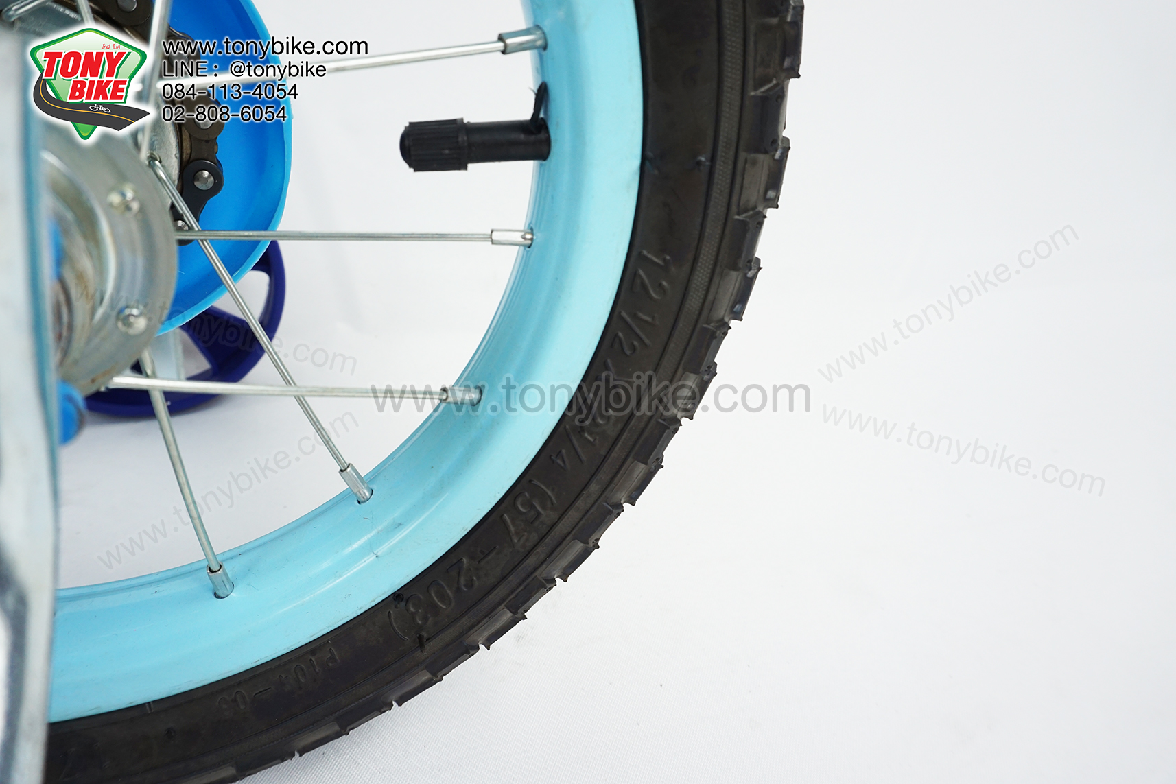 จักรยานเด็ก ล้อ 12 นิ้ว แฮนด์ตรง สีฟ้า