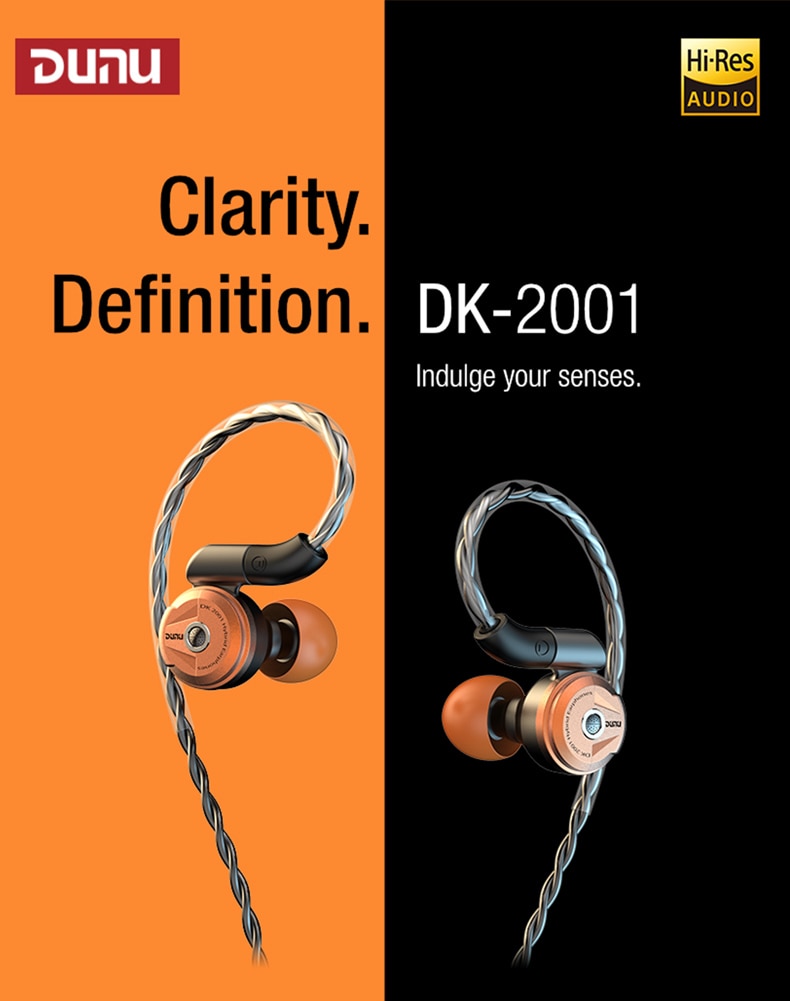 (สินค้ามีตำหนิ) DUNU DK-2001 หูฟัง 4 ไดรเวอร์ (3BA+1DD) รองรับ Hi-Res