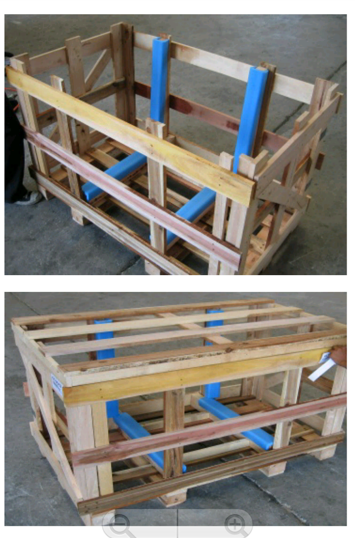 รางโฟมรูปตัวU(U profile)นำมาหุ้มโครงลังไม้ที่ใช้ใส่เครื่องจักร เพื่อป้องกันความเสียหายจากการขนส่ง