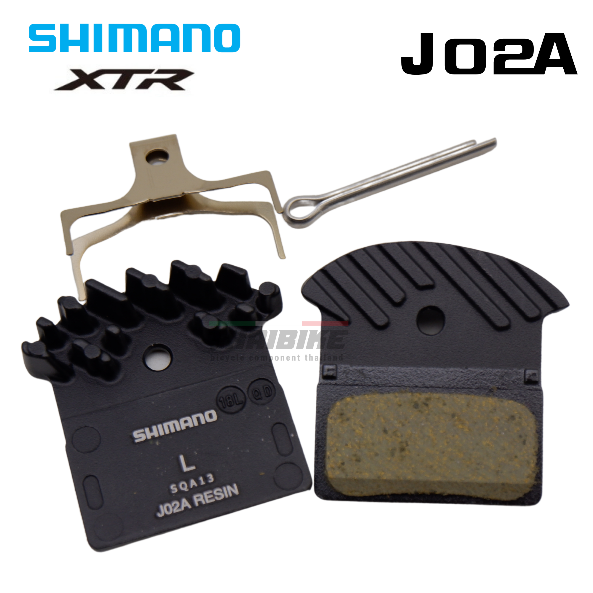 แผ่นยางเบรคดิสจักรยานเสือภูเขา SHIMANO XTR J02A BR-M9020 RESIN มีปีกระบายความร้อน