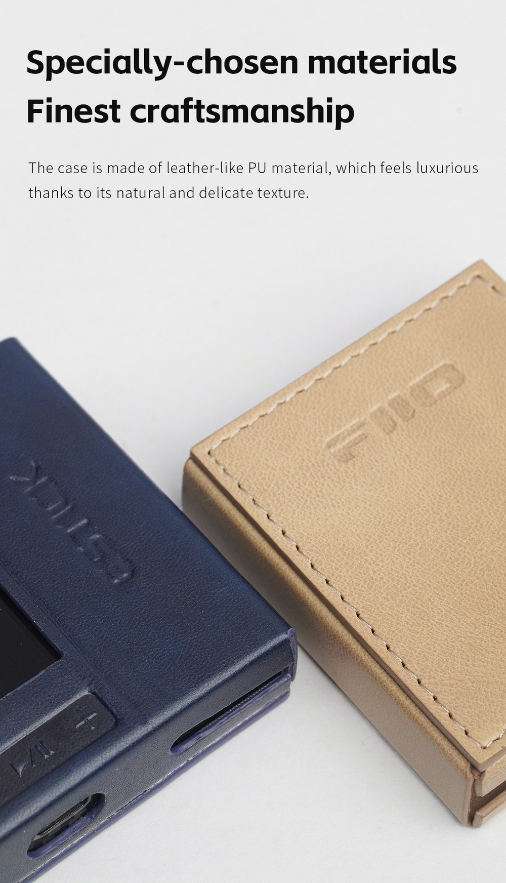 FiiO SK-ESTICK+QX13 เคสหนังสำหรับ ESTICK+QX13 ให้การป้องกันที่ยอดเยี่ยม ทนทาน เฉพาะเคส [-เคส-]