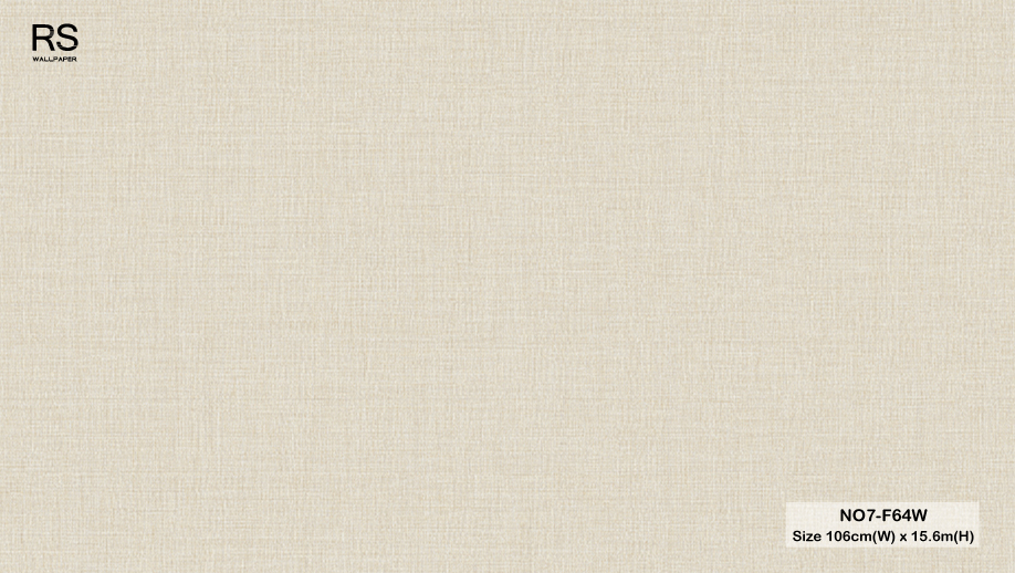 วอลเปเปอร์ลายผ้า สีครีม NO7-F64W