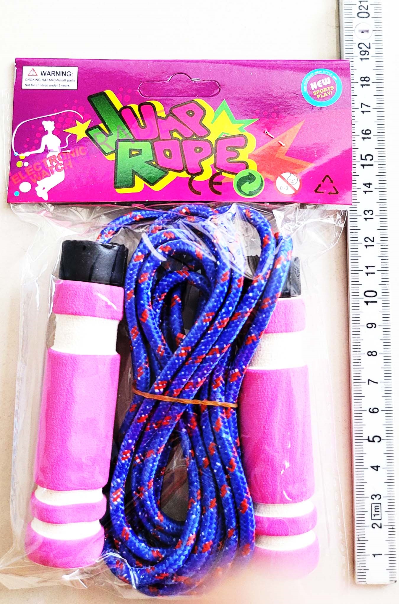เชือกกระโดดสีหวานถุง 18.5 ซม.