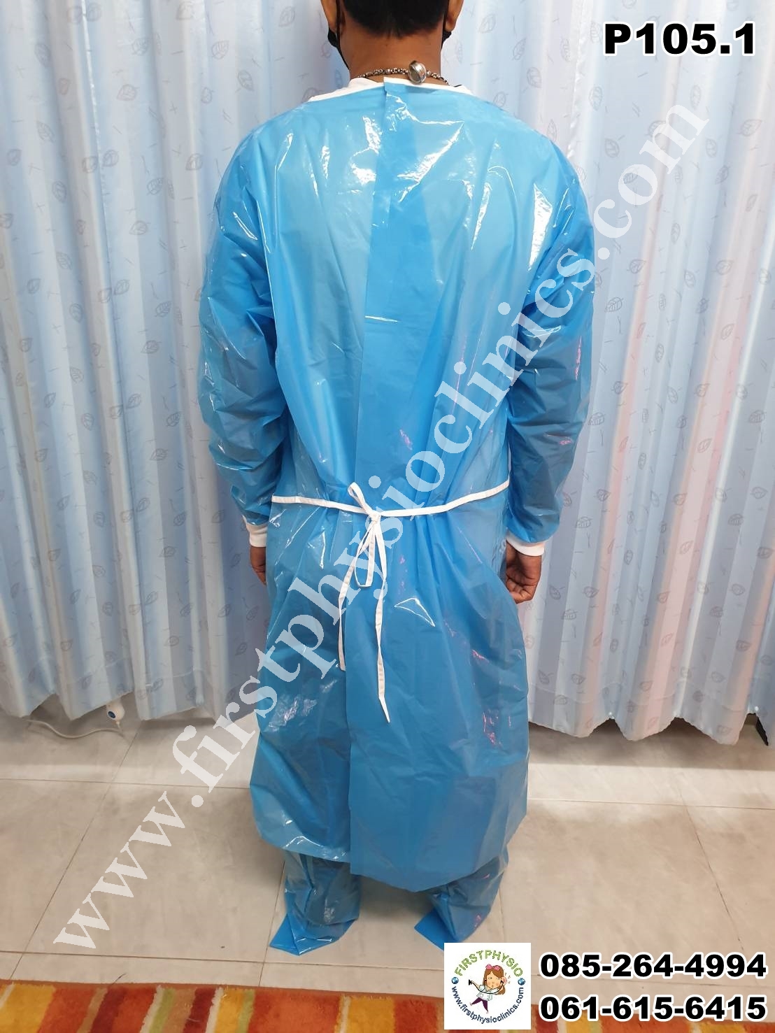 FIRSTPHYSIO ชุดคลุมผ่าตัด ชุดคลุมผ่าตัดสำหรับใช้ครั้งเดียว ชุดป้องกันโควิด 19 DISPOSABLE ISOLATION GOWN
