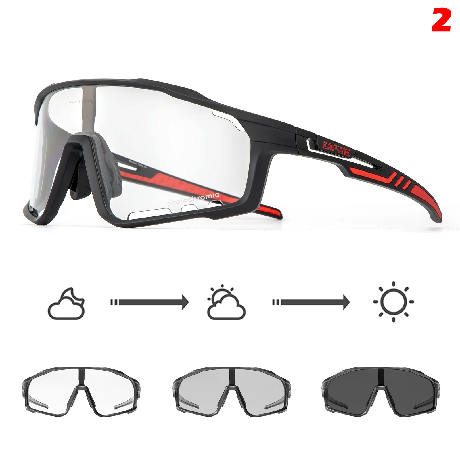 แว่นตากันแดดโฟโตโครมิกปรับแสงออโต้ Kapvoe TK76 X76 ปั่นจักรยาน วิ่ง เดินป่า