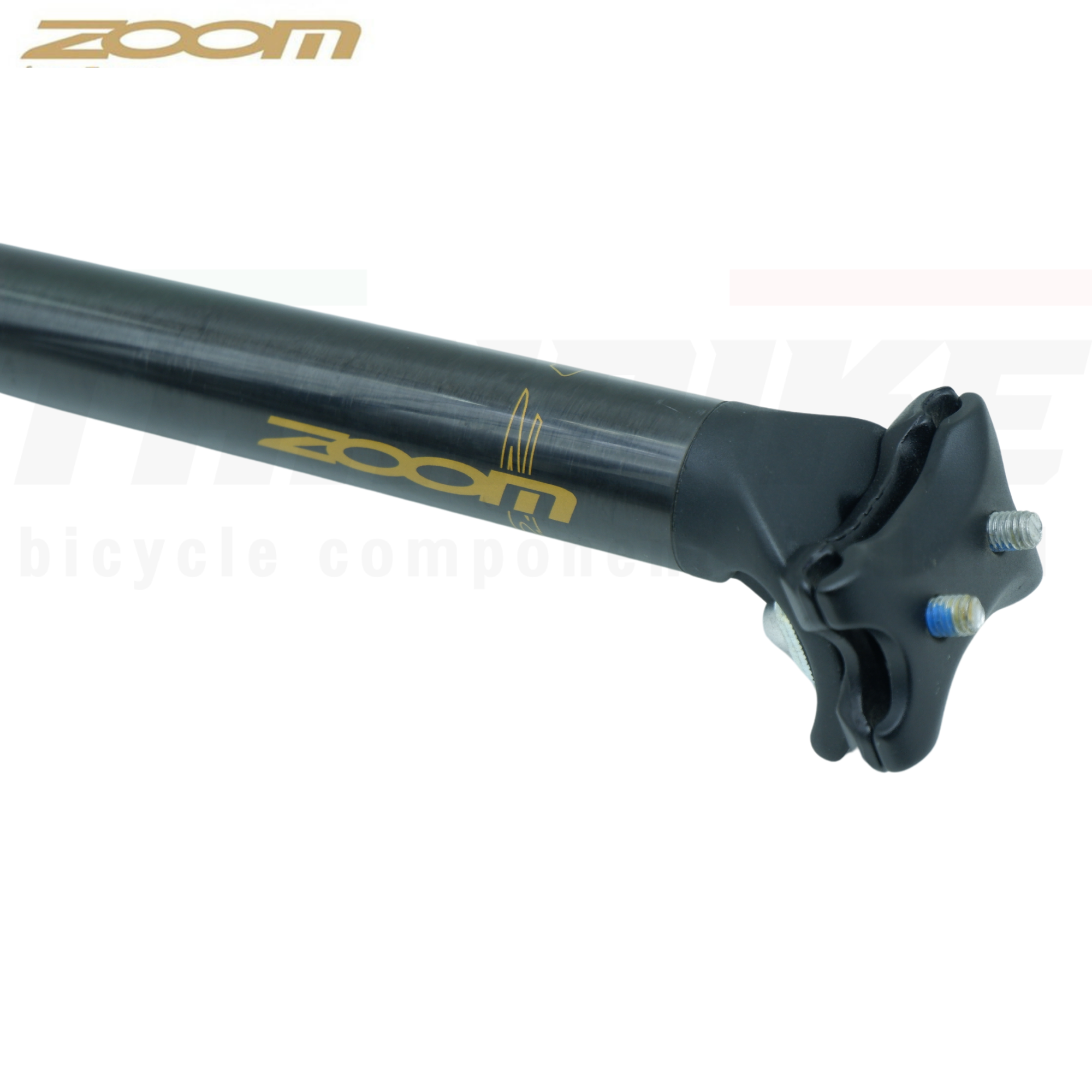 หลักอานเยื้องหลังอลูมิเนียม ZOOM ตัวเบา หลักอานอลูมิเนียมเคลือบคาร์บอน 27.2X350 มม.