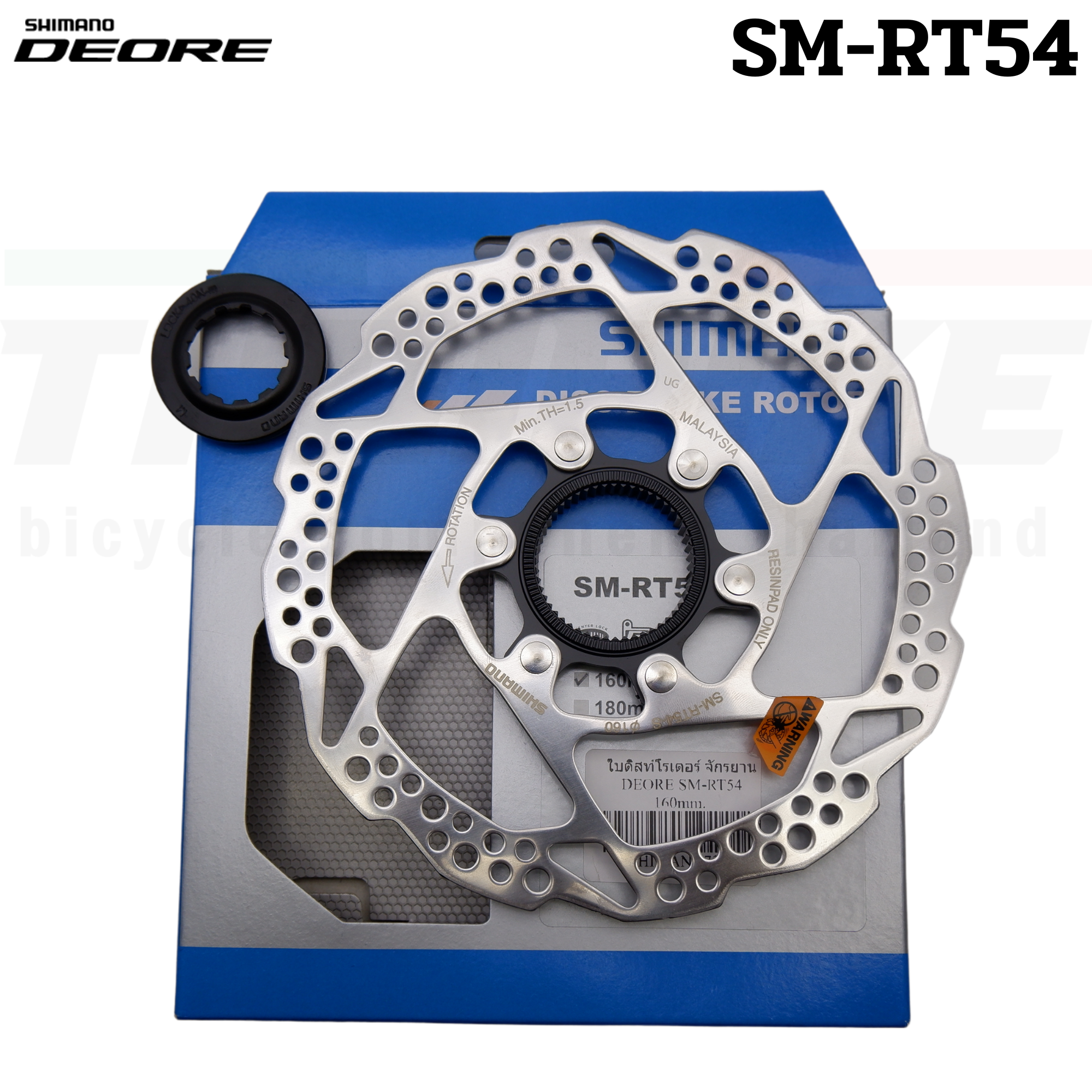 ใบดิสท์โรเตอร์จักรยาน SHIMANO DEORE, SM-RT54, ขนาด 160MM/180MM, Center Lock