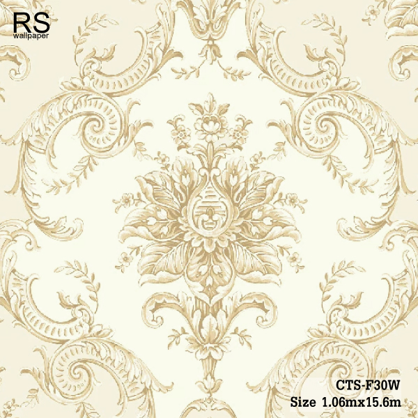 วอลเปเปอร์ ลายหลุยส์คลาสสิค สีครีม CTS-F30W
