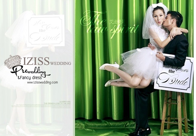 PW197 - Pre order ชุดคู่ถ่ายพรีเวดดิ้ง (prewedding dress) & ชุดแต่งงานแฟนซี (Fancy wedding dress)ชายหญิง "ธีมสีขาว-ดำ"