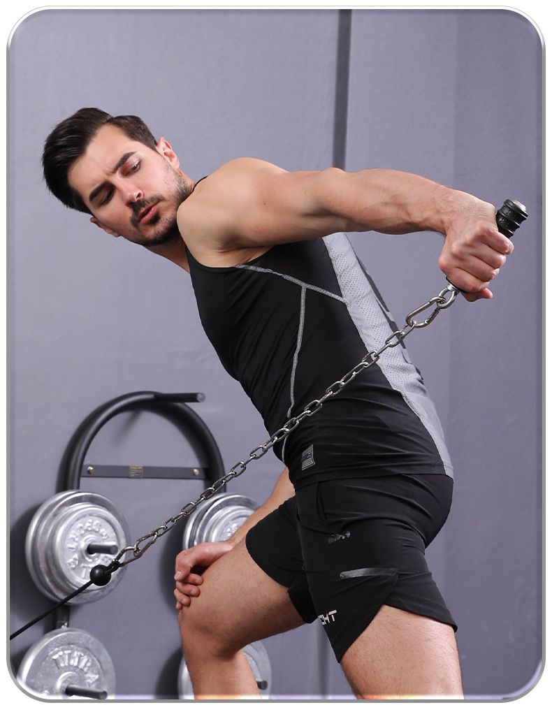 Tricep Pull Down Cable Machine เหล็กจับเล่นแขนหลัง-หน้า สำหรับเล่นสลิง สายเคเบิล สินค้า 1 ชิ้น พร้อมส่งในไทย