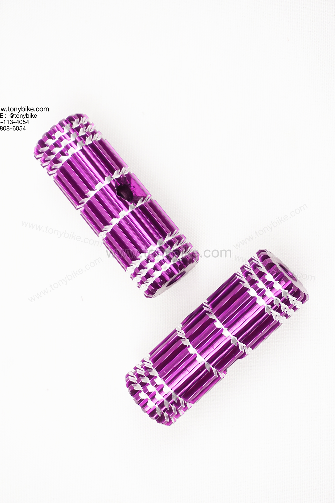 ที่พักเท้าจักรยาน ที่วางเท้าจักรยาน อลูมิเนียมสีม่วง