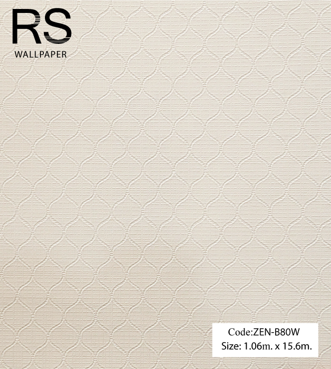 วอลเปเปอร์เทกเจอร์โมเดิร์นพื้นเรียบโทนสีขาว ZEN-B80W