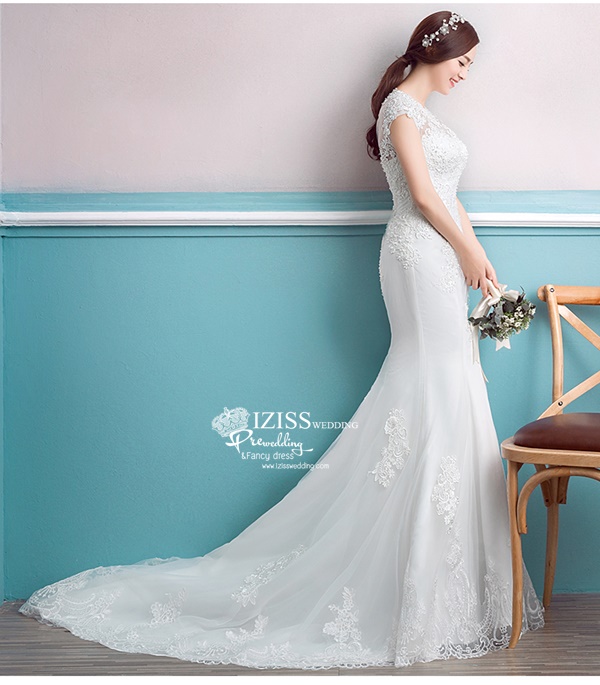 BR324 **พรีออเดอร์**ชุดแต่งงาน&ชุดเจ้าสาวแบบยาวสีขาวเกรดพรีเมี่ยม หรูหราน่ารัก สวยโดดเด่นไม่ซ้ำใคร