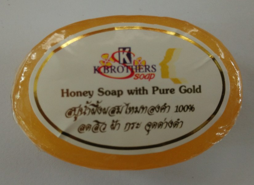 สบู่น้ำผึ้งผสมไหมทองคำ 100%