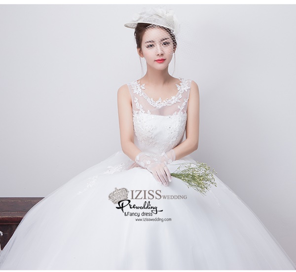 BR205 **พรีออเดอร์**ชุดแต่งงาน&ชุดเจ้าสาวแบบยาวสีขาวเกรดพรีเมี่ยม หรูหราน่ารัก สวยโดดเด่นไม่ซ้ำใคร