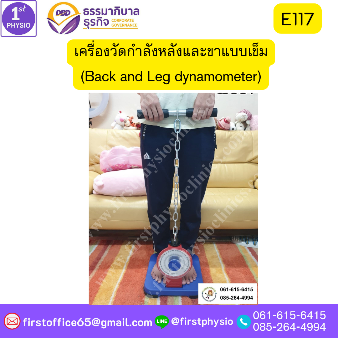 เครื่องวัดกำลังหลังและขาแบบเข็ม/เครื่องวัดแรงขา/เครื่องวัดแรงหลัง/เครื่องวัดแรงเหยียดขาแบบเข็ม/เครื่องวัดความอ่อนตัว/เครื่องวัดแรงเหยียดหลัง (Back and Leg dynamometer)