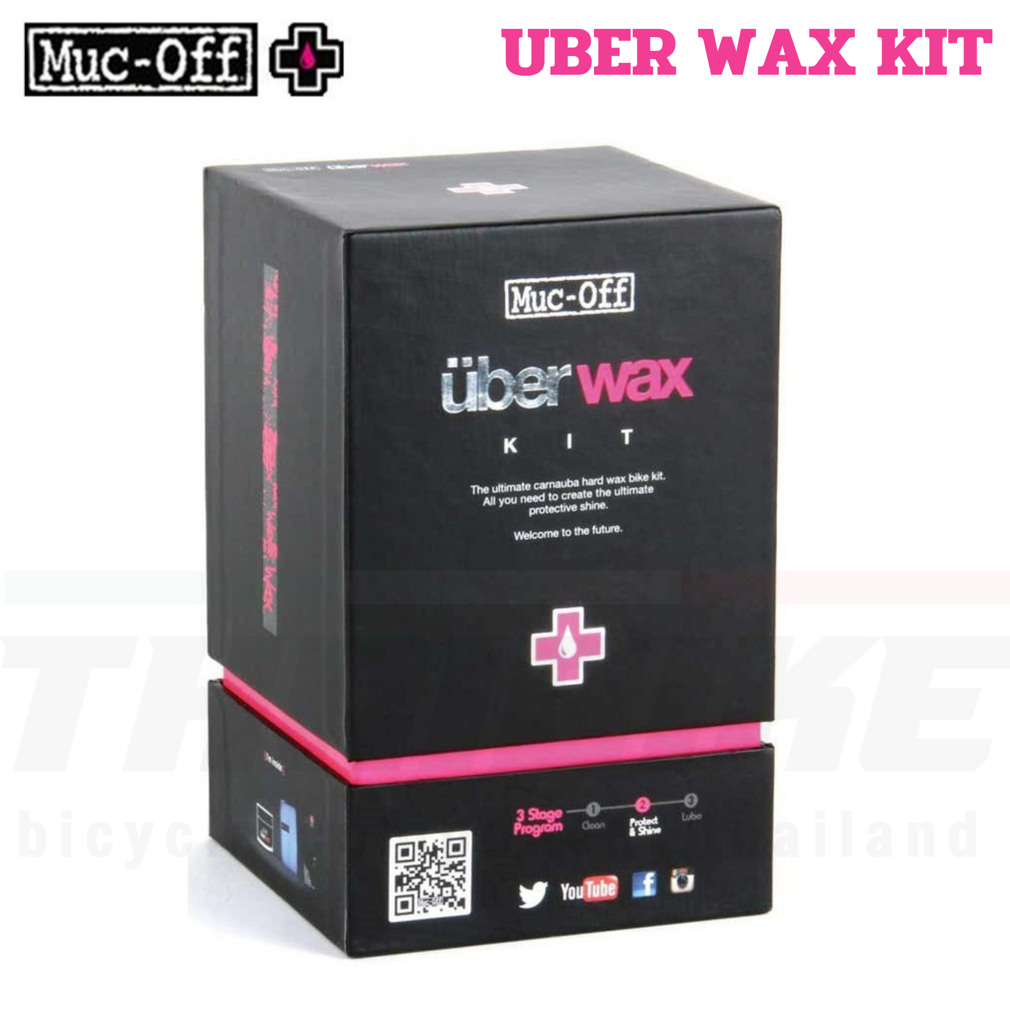 Muc-Off Uber Wax Kit 700 ขี้ผึ้งเคลือบสีรถ น้ำยาล้างคราบแวกซ์เก่า Muc-Off Pre Wax Cleanser