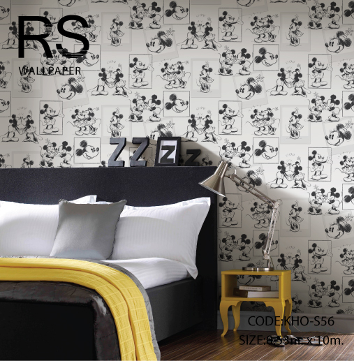 วอลเปเปอร์ลายการ์ตูนMICKY MOUSE KHO-S56