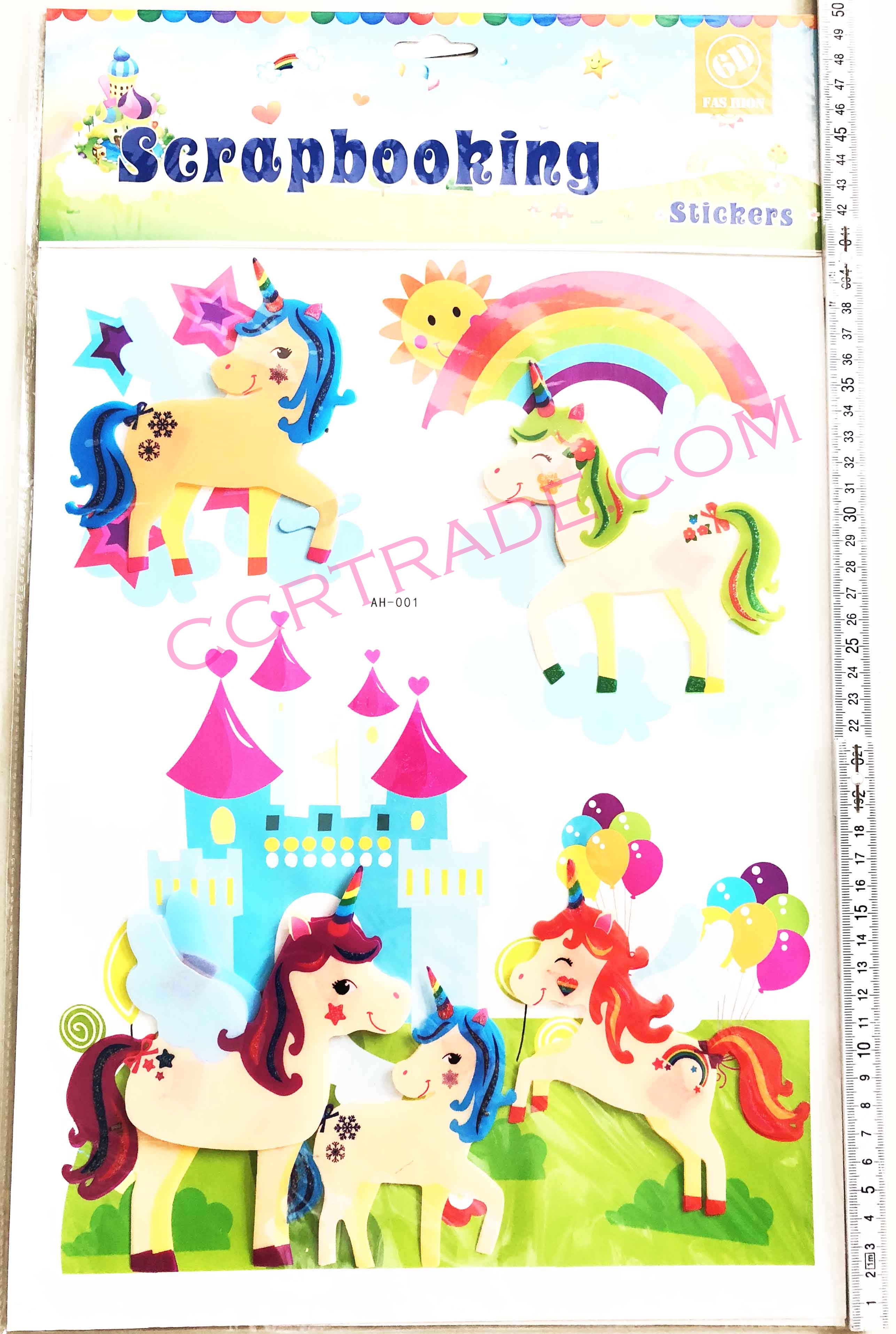 สติ๊กเกอร์ 3D การ์ตูนแผงจัมโบ้ 30.5x50 ซม.