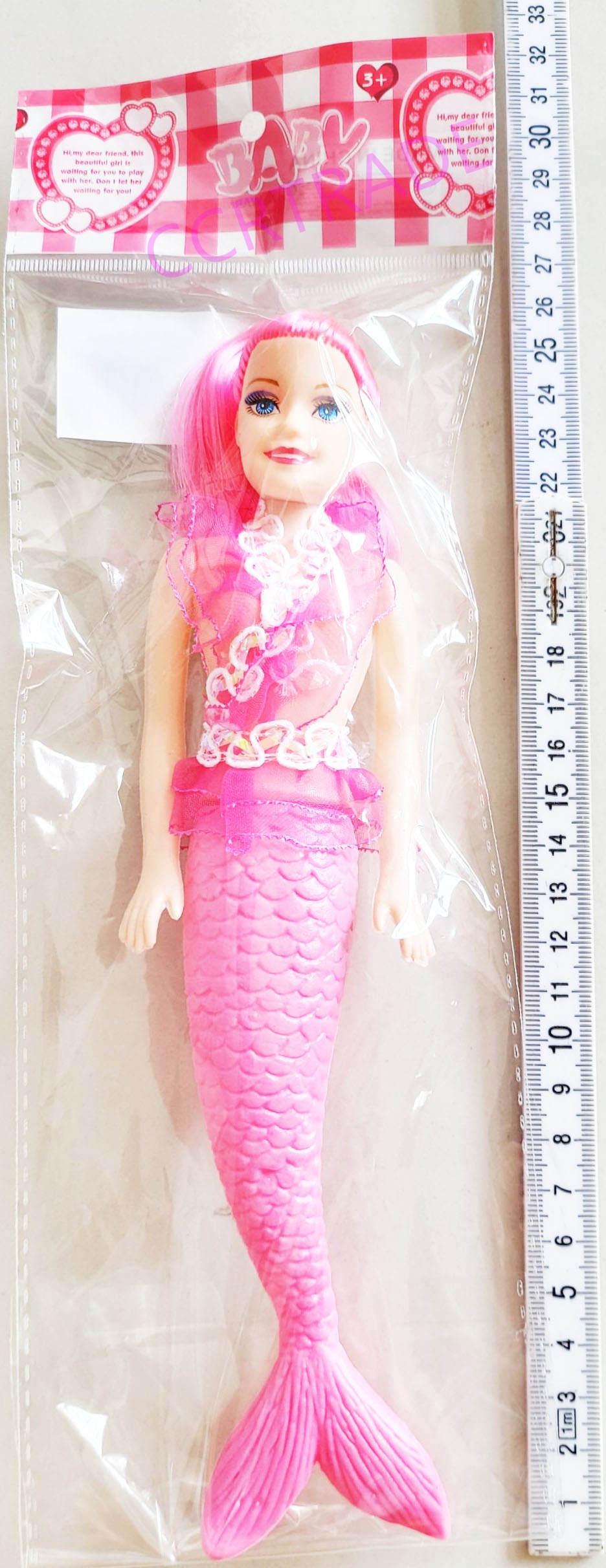 นางเงือกสีหวานถุง(งานนิ่ม) 30 ซม.