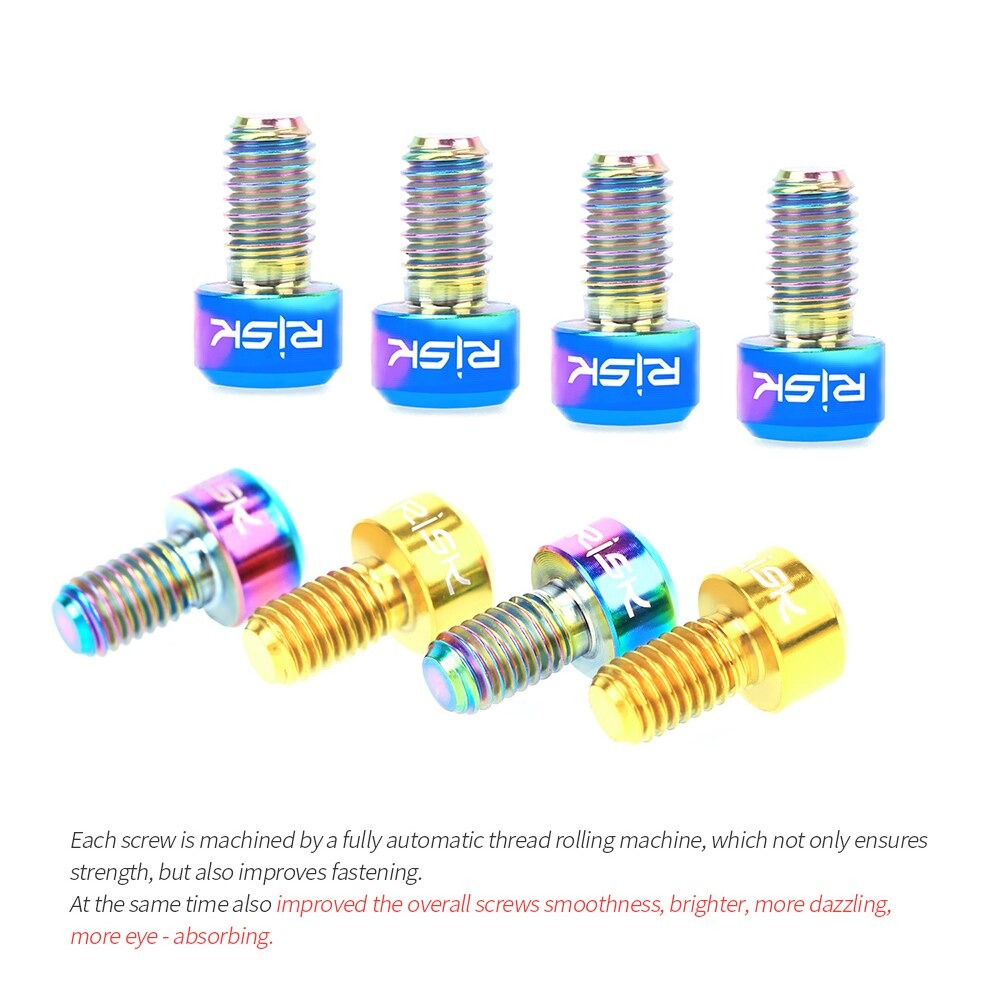 น็อตไทเทเนี่ยม RISK M5*9MM ติดตีนผีจักรยาน