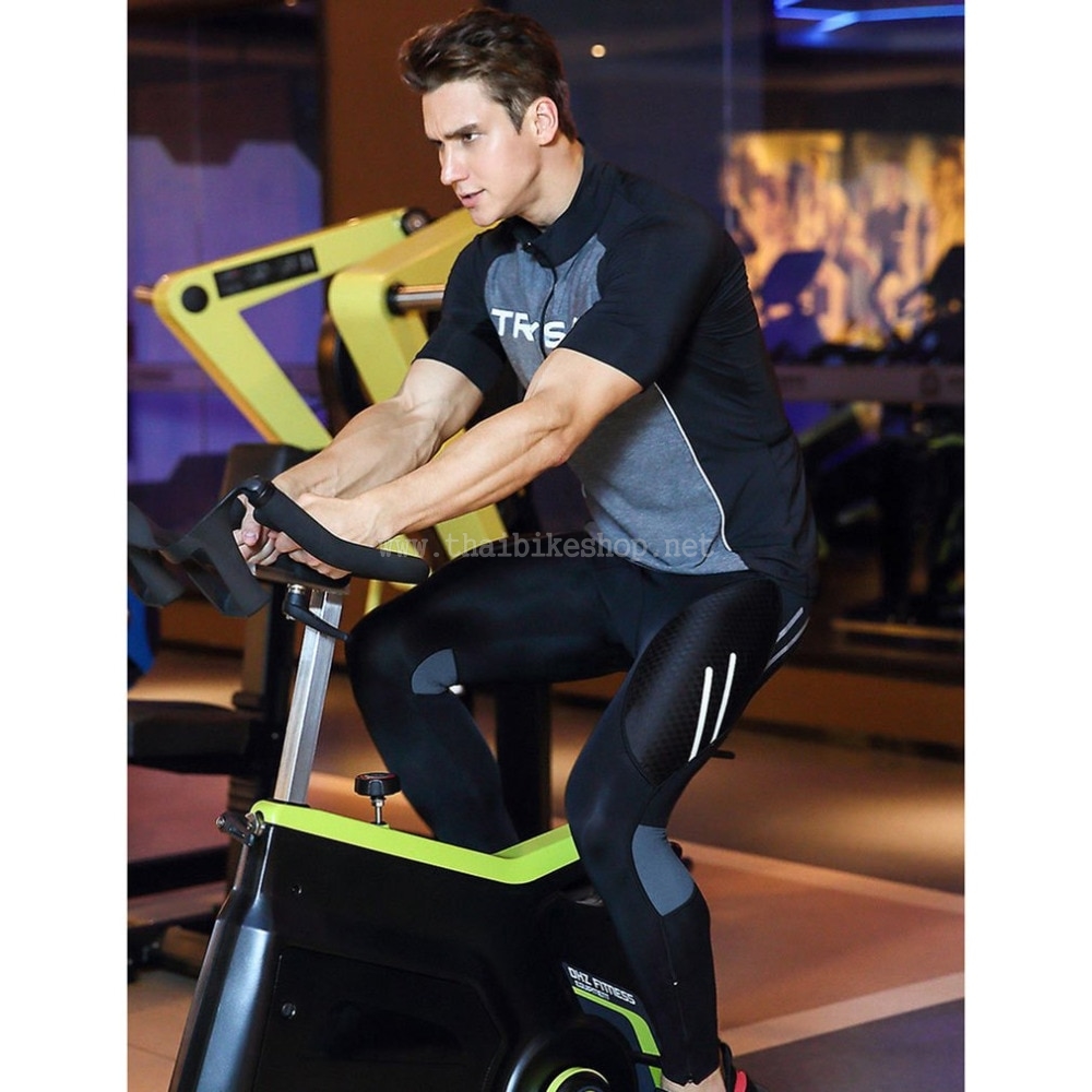 กางเกงปั่นจักรยานขายาวเป้าเจล TRYSIL 5D