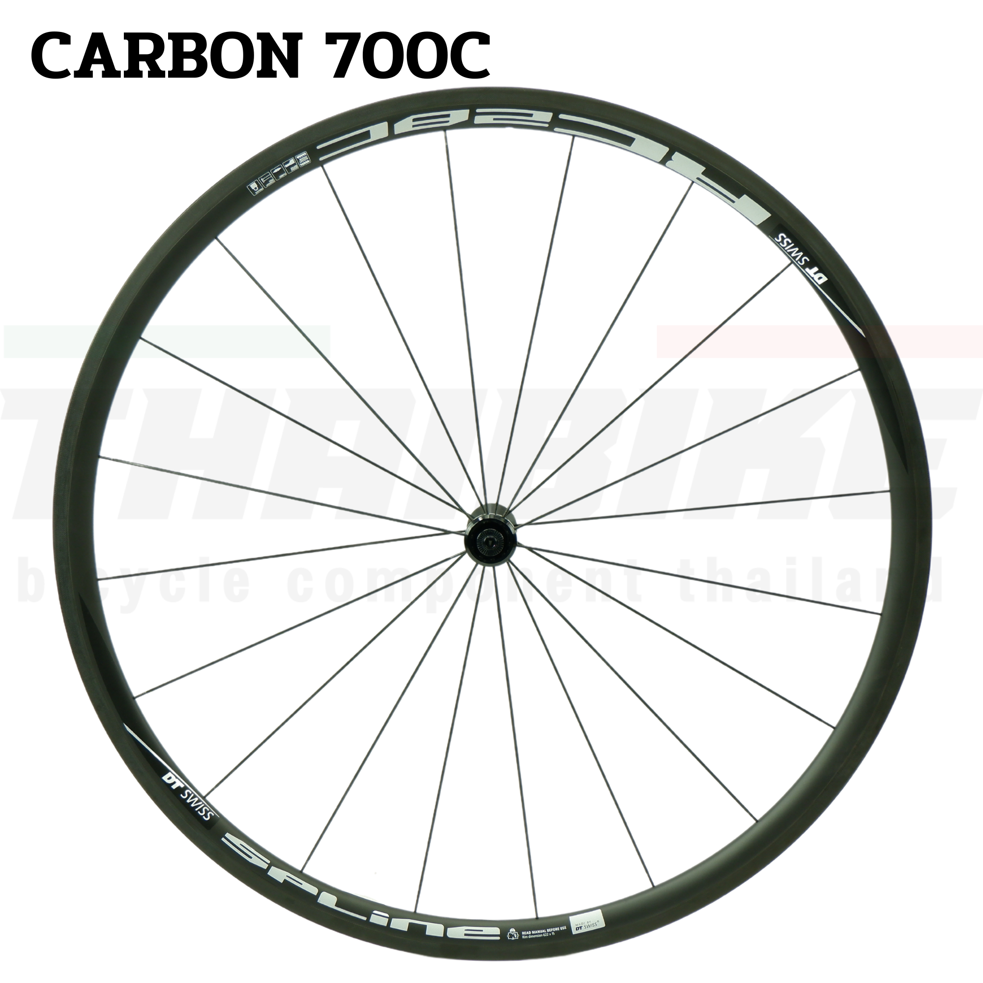 ล้อจักรยานคาร์บอนแท้ ขอบล้อ 700C dtswiss เเท้ ใส่ดุม DECA ขนาดสูง 28/28
